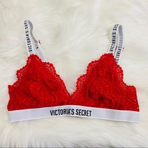 Victoria’s Secret PINK XS red lace bralette